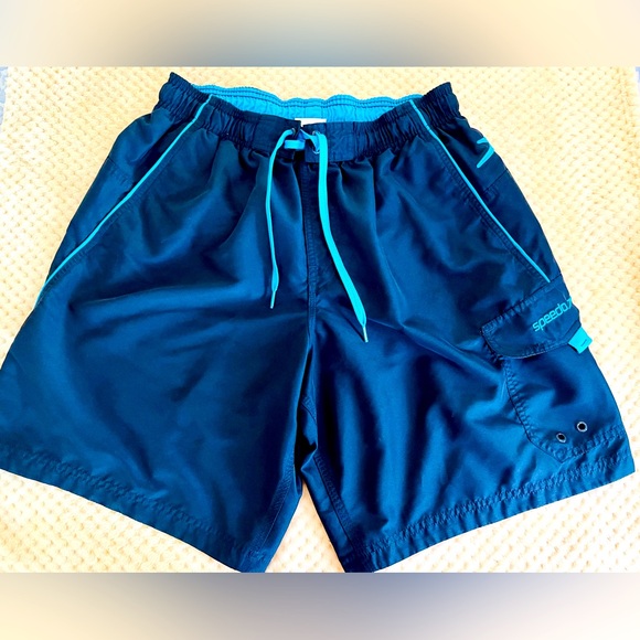 Men’s “Speedo” Navy Blue Swim Shorts - Picture 1 of 8